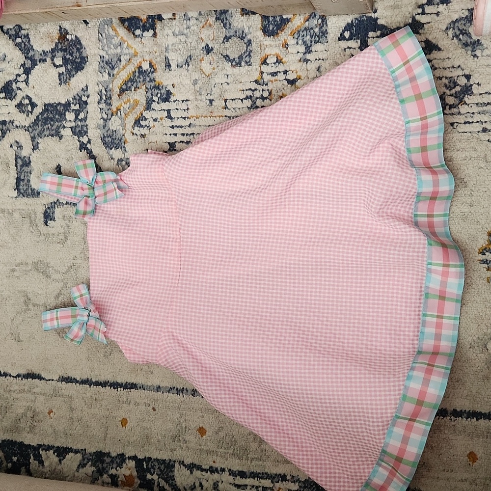 Pink gingham dress